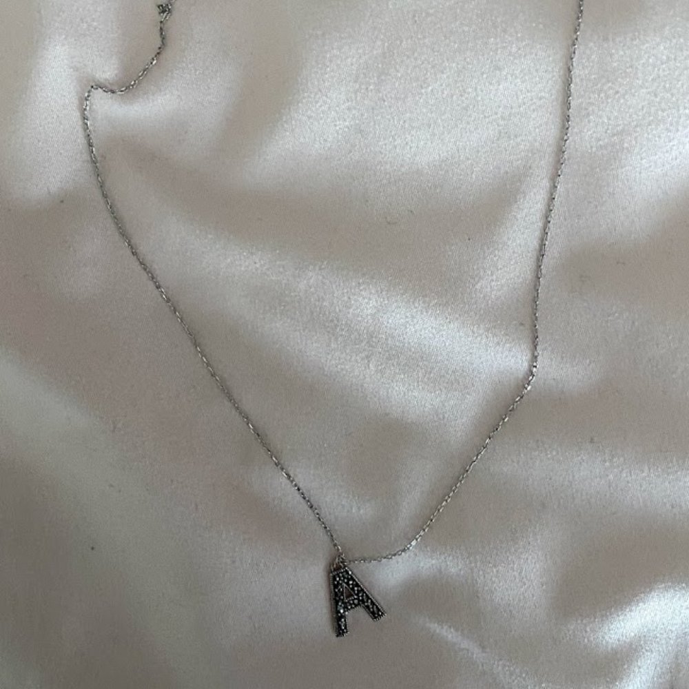 🌟 LAST CALL!!! 🌟 NWOT! Silver Sparkly Letter 'A' Necklace